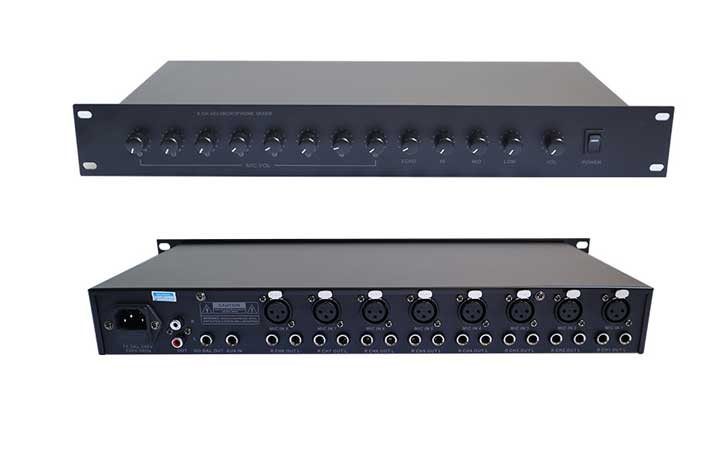 8路吊麦音频混音器
